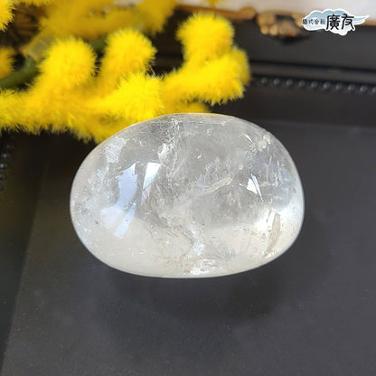 水晶握り石41g-1 現物販売 金色巾着付【新商品】