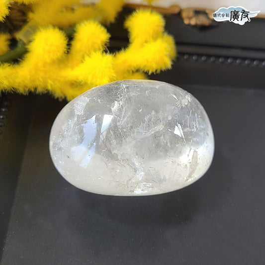 水晶握り石41g-1 現物販売 金色巾着付【新商品】