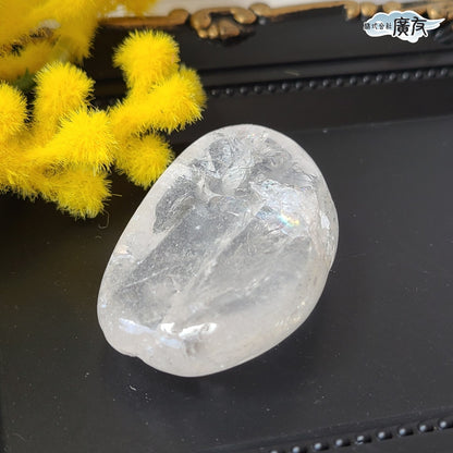 水晶握り石41g-2 現物販売 金色巾着付【新商品】