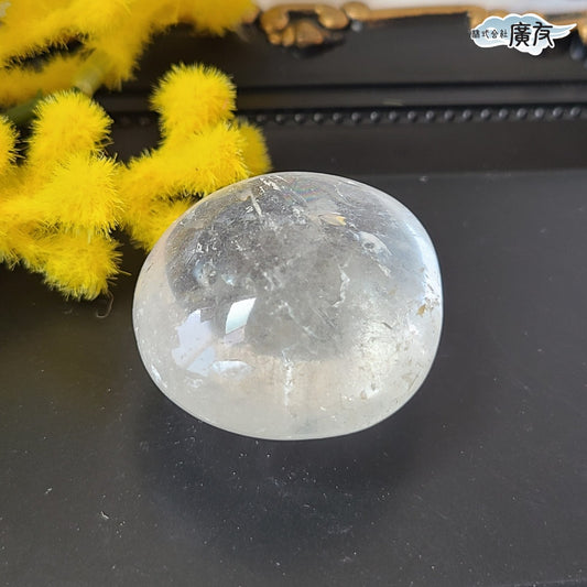 水晶握り石41g-4 現物販売 金色巾着付【新商品】