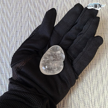 水晶握り石42g 現物販売 金色巾着付【新商品】