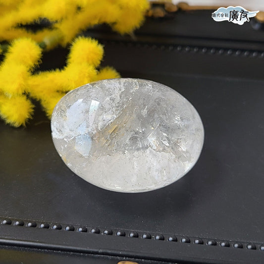 水晶握り石43g-2 現物販売 金色巾着付【新商品】