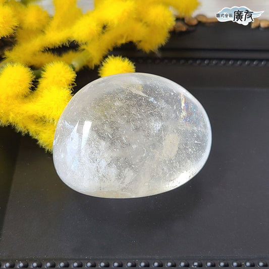 水晶握り石44g-1 現物販売 金色巾着付【新商品】