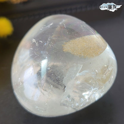 水晶握り石45g-1 現物販売 金色巾着付【新商品】