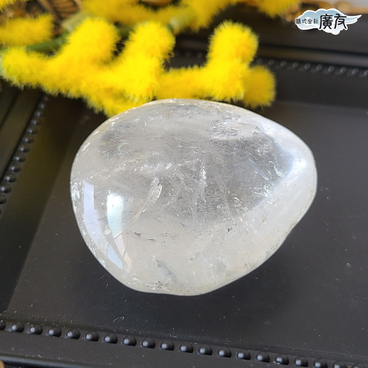 水晶握り石45g-2 現物販売 金色巾着付【新商品】