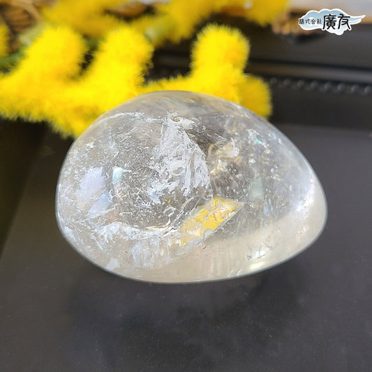 水晶握り石46g-1 現物販売 金色巾着付【新商品】
