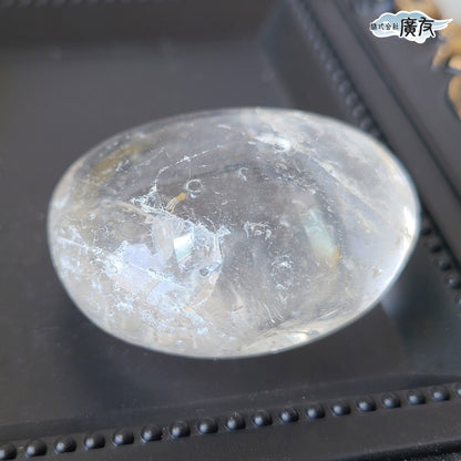 水晶握り石46g-1 現物販売 金色巾着付【新商品】