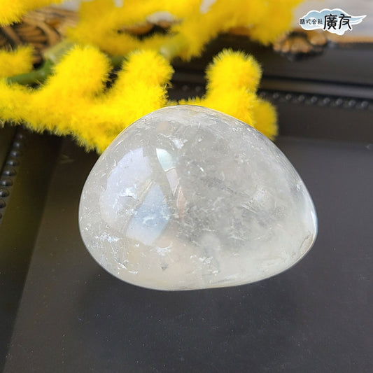 水晶握り石46g-2 現物販売 金色巾着付【新商品】