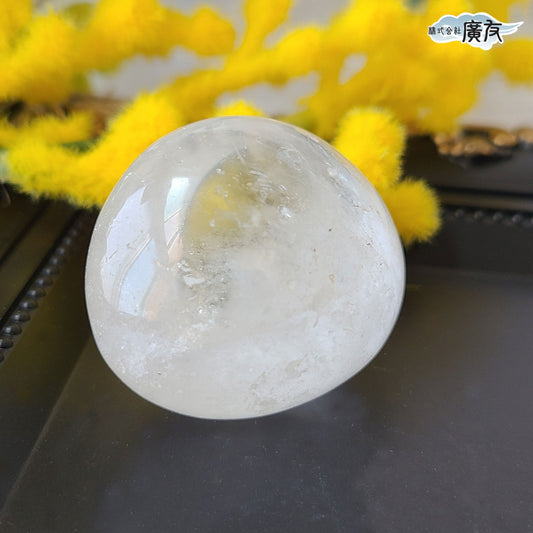 水晶握り石46g-3 現物販売 金色巾着付【新商品】