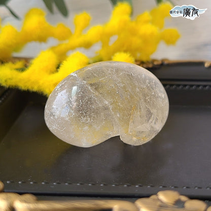 水晶握り石47g 現物販売 金色巾着付【新商品】