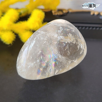 水晶握り石48g-2 現物販売 金色巾着付【新商品】