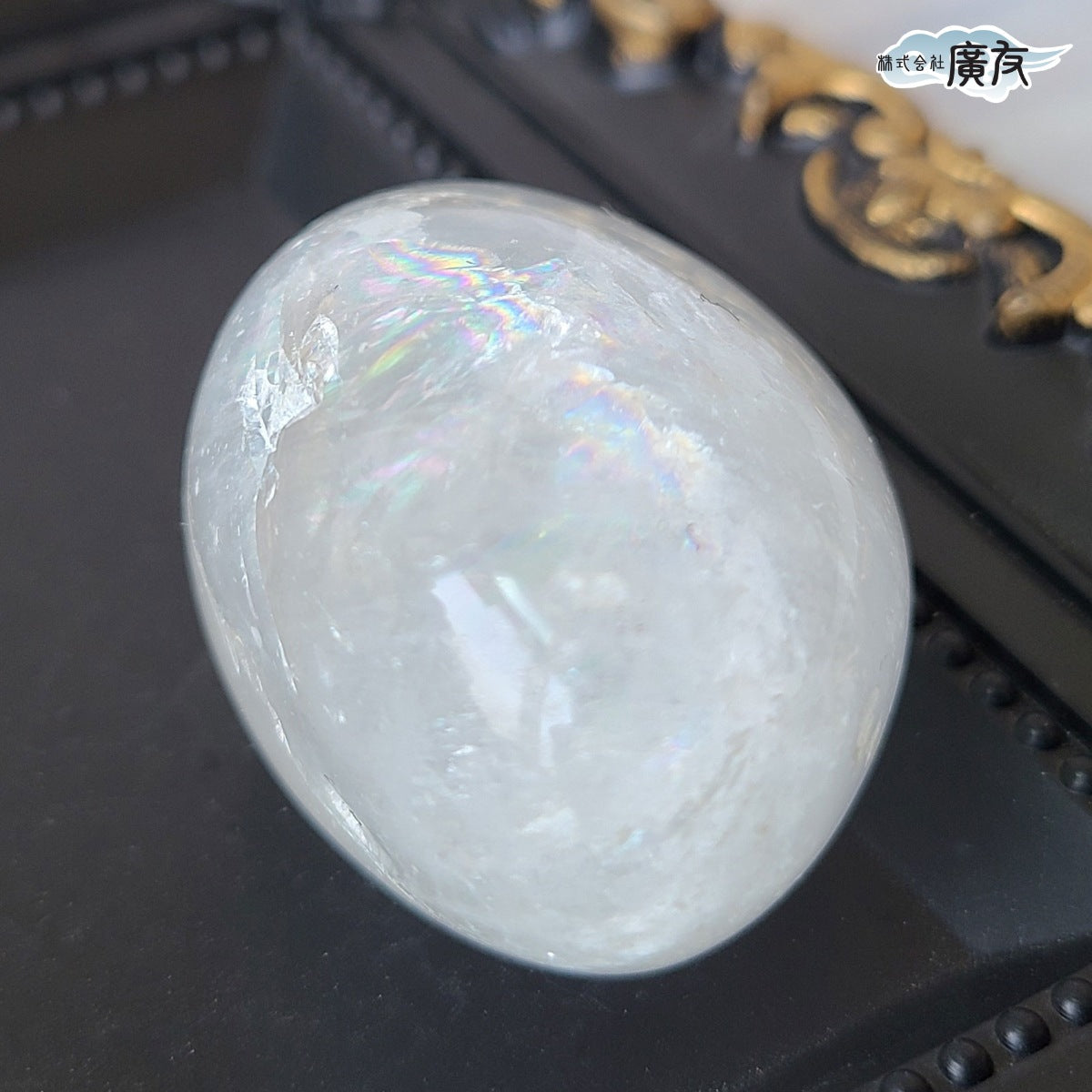 水晶握り石49g 現物販売 金色巾着付【新商品】