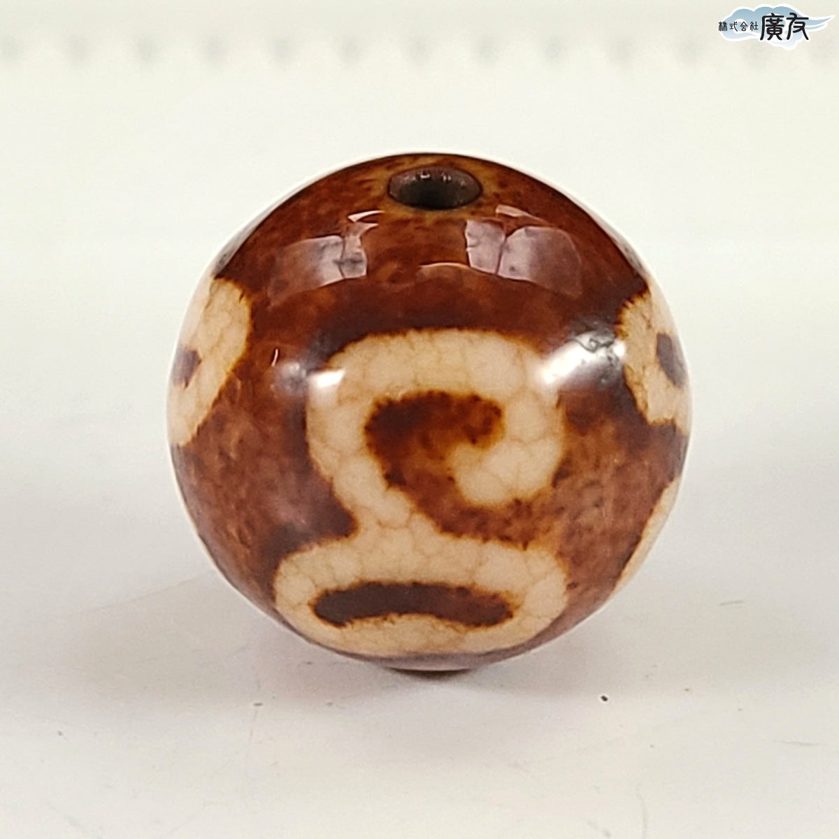 高級龍紋 蓮花天珠 (丸)16~16.9mm(1個)【新商品】