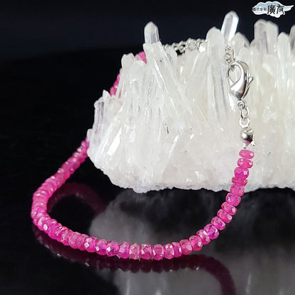 AAA級ルビー ボタンカットブレスレット Fタイプ 現物販売【高級ケース付き】【新商品】