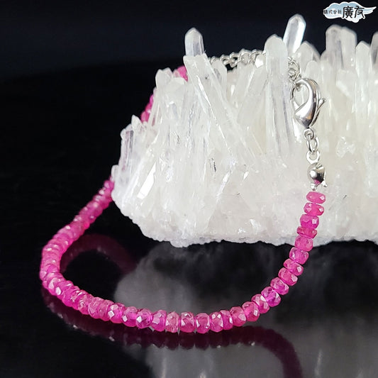 AAA級ルビー ボタンカットブレスレット Fタイプ 現物販売【高級ケース付き】【新商品】