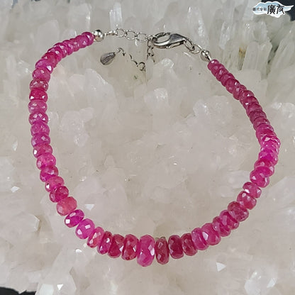 AAA級ルビー ボタンカットブレスレット Gタイプ 現物販売【高級ケース付き】【新商品】