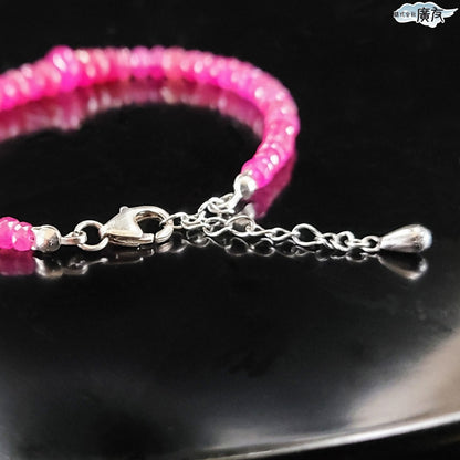 AAA級ルビー ボタンカットブレスレット Gタイプ 現物販売【高級ケース付き】【新商品】