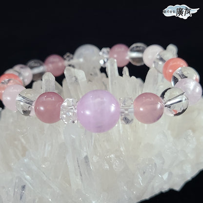 高級天然石使用　恋愛運ブレスレット●石の意味カード付き【高級ケース付き】