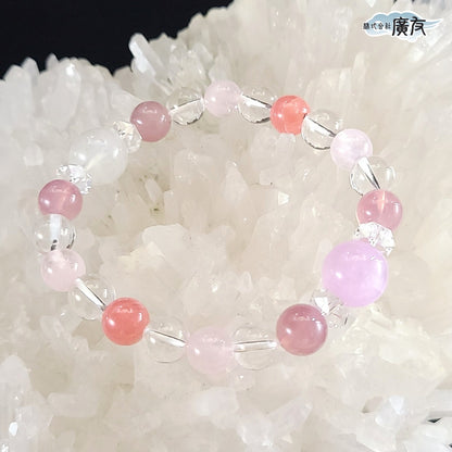 高級天然石使用　恋愛運ブレスレット●石の意味カード付き【高級ケース付き】