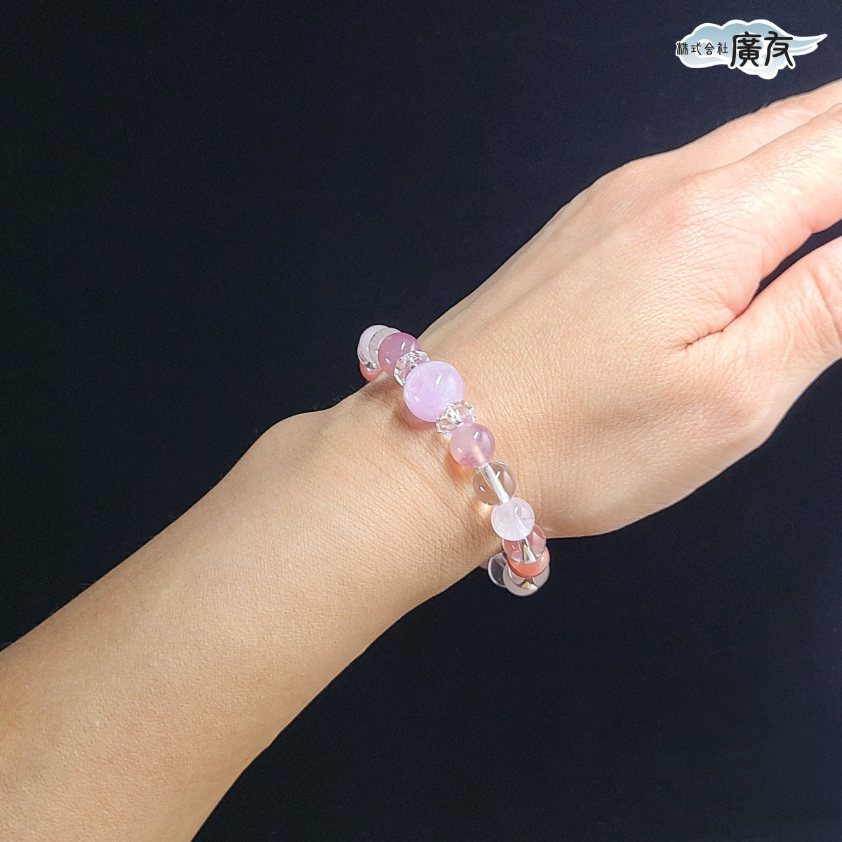 高級天然石使用　恋愛運ブレスレット●石の意味カード付き【高級ケース付き】