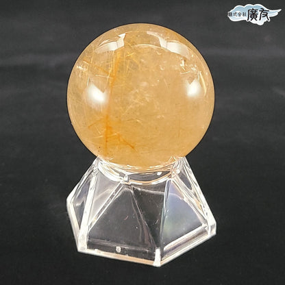 ルチルクォーツ丸玉94g台付 現物販売