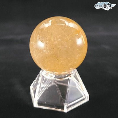 ルチルクォーツ丸玉94g台付 現物販売