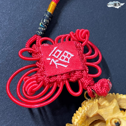 中国結 双龍彫り天球(中)
