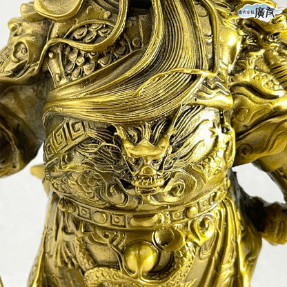銅製「九龍関羽」
