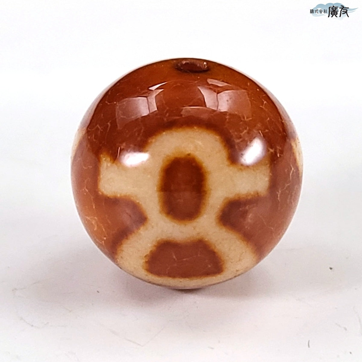 高級龍紋 財神天珠 (丸)16~16.9mm(1個)【新商品】