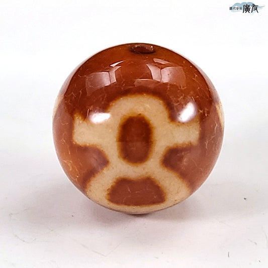 高級龍紋 財神天珠 (丸)16~16.9mm(1個)【新商品】