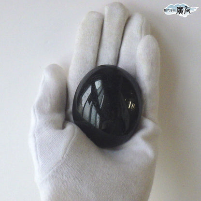 ブラックトルマリン110g 握り石 現品限り 白色巾着付き【新商品】