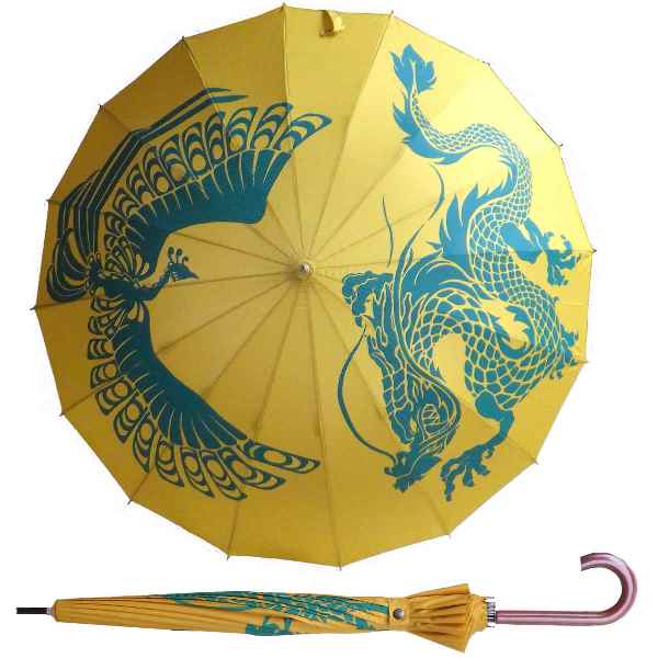大人 可愛い 傘 かさ 雨傘 梅雨対策 風水 龍 鳳凰