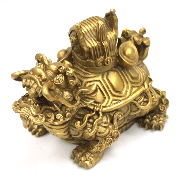 銅製 集宝 龍亀